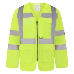 Veste de sécurité multi-poches manches longues – vêtement haute visibilité personnalisé