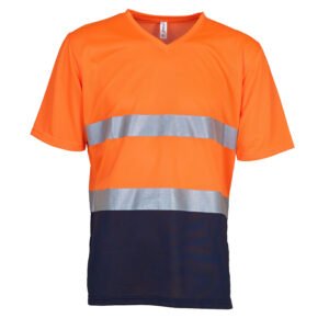 Tee-shirt haute visibilité col V