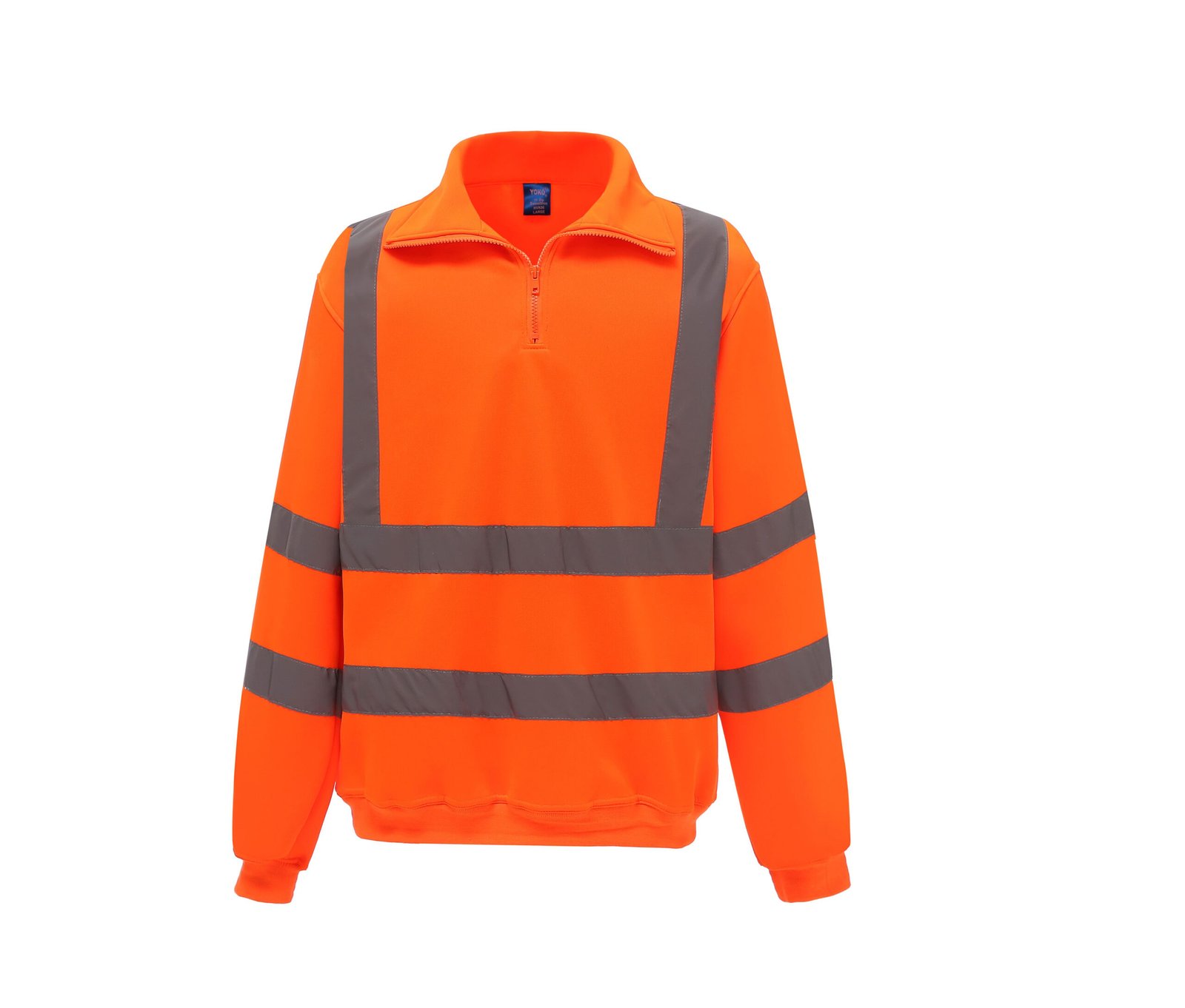 Sweat col zippé haute visibilité