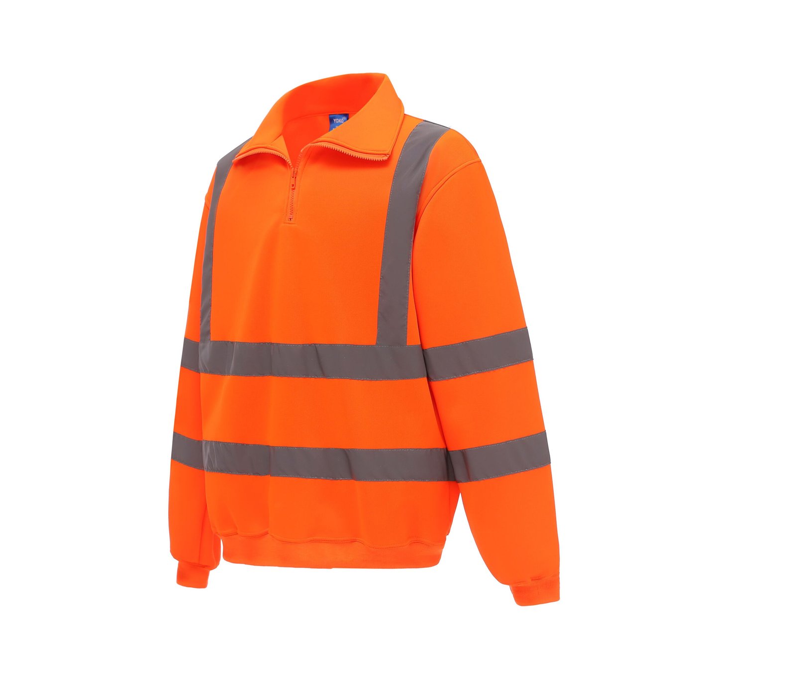Sweat col zippé haute visibilité