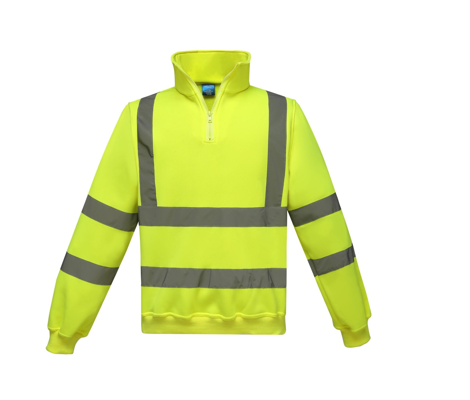 Sweat col zippé haute visibilité – vêtement haute visibilité personnalisé