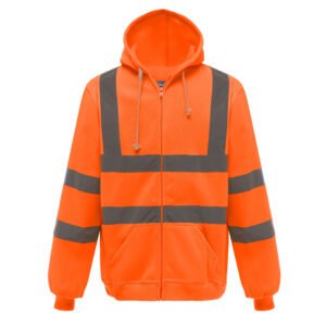 Sweat capuche zippé haute visibilité