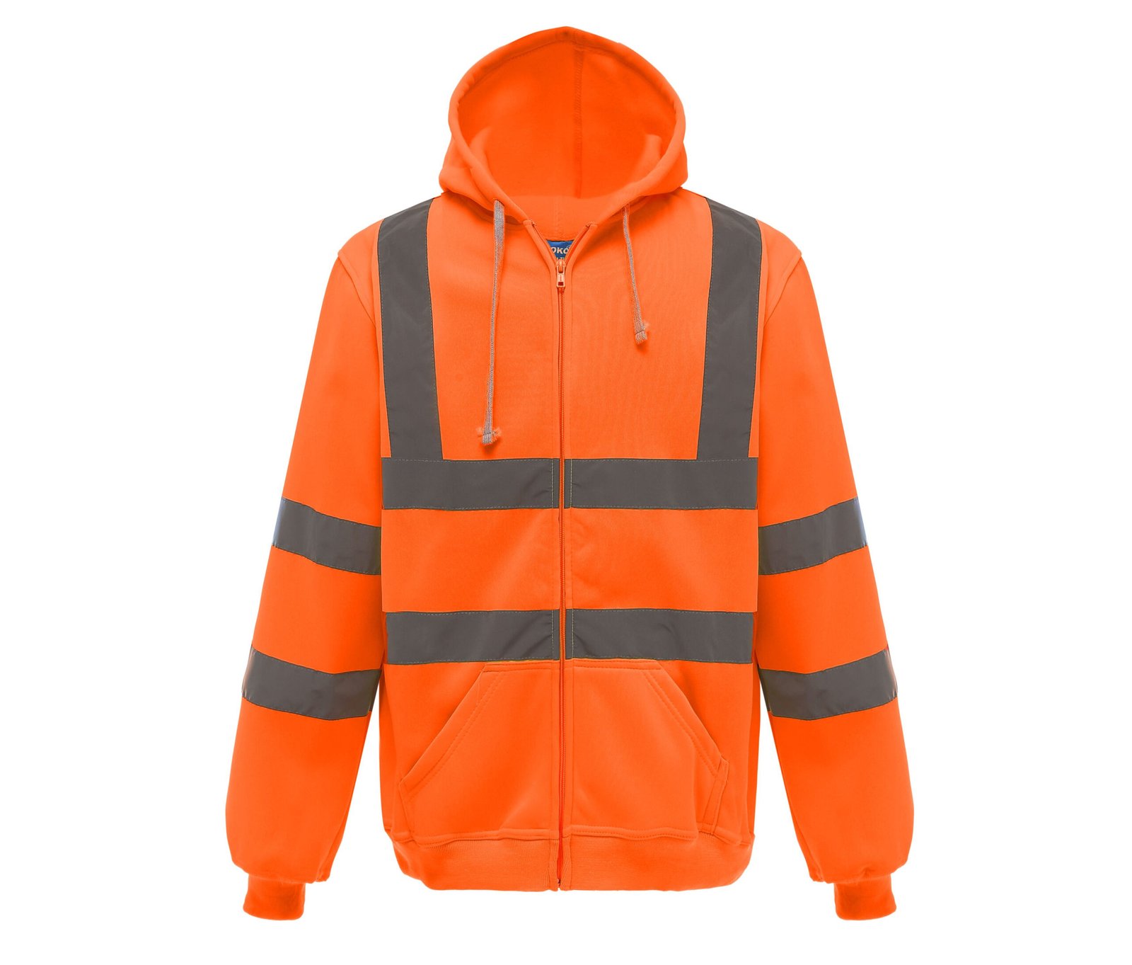 Sweat capuche zippé haute visibilité