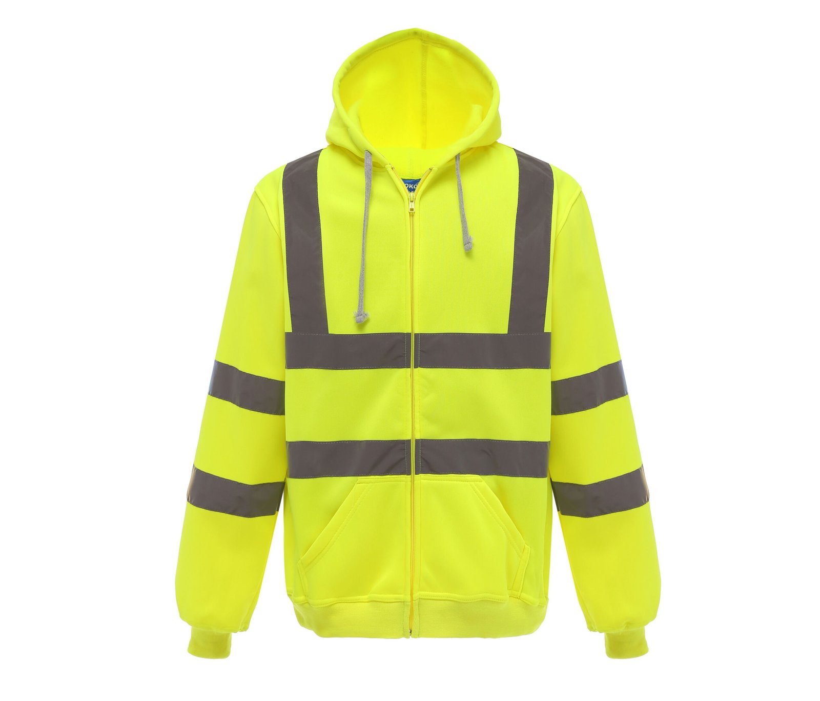 Sweat capuche zippé haute visibilité – vêtement haute visibilité personnalisé