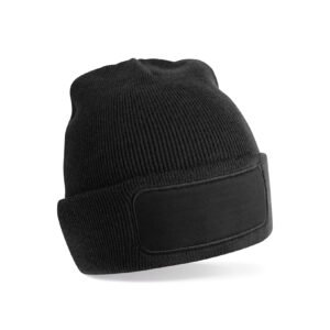 Bonnet avec empiècement en polyester recyclé – bonnet personnalisé