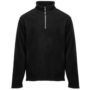 Polaire col zippé contrasté – textile personnalisé