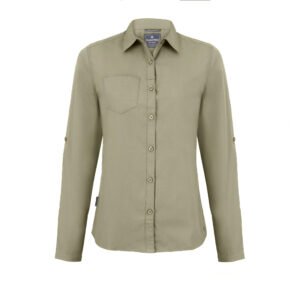 Chemise manches longues en polyester recyclé femme – chemise personnalisée