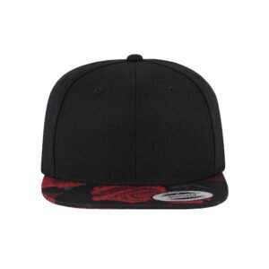 Casquette 6 pans impression rose sur la visière – casquette personnalisée