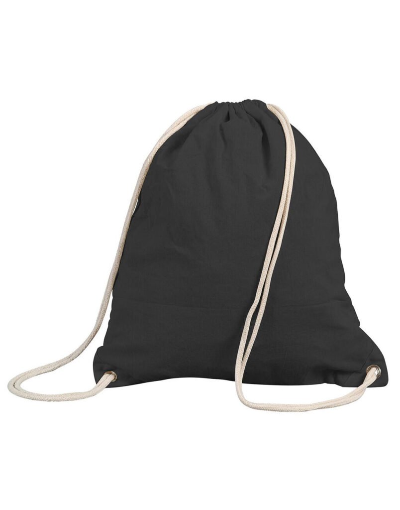 Sac à cordon Shugon Stafford Cotton Drawstring Tote noir