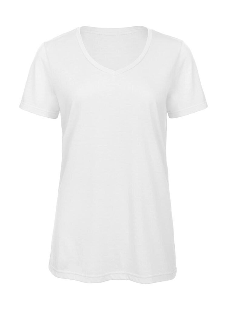T-shirt B&C V Triblend blanc