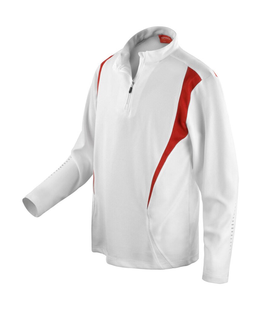 Haut de sport Spiro Trial Training Top blanc / rouge / blanc
