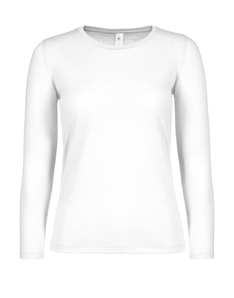 T-shirt manches longues B&C E150 LSL blanc