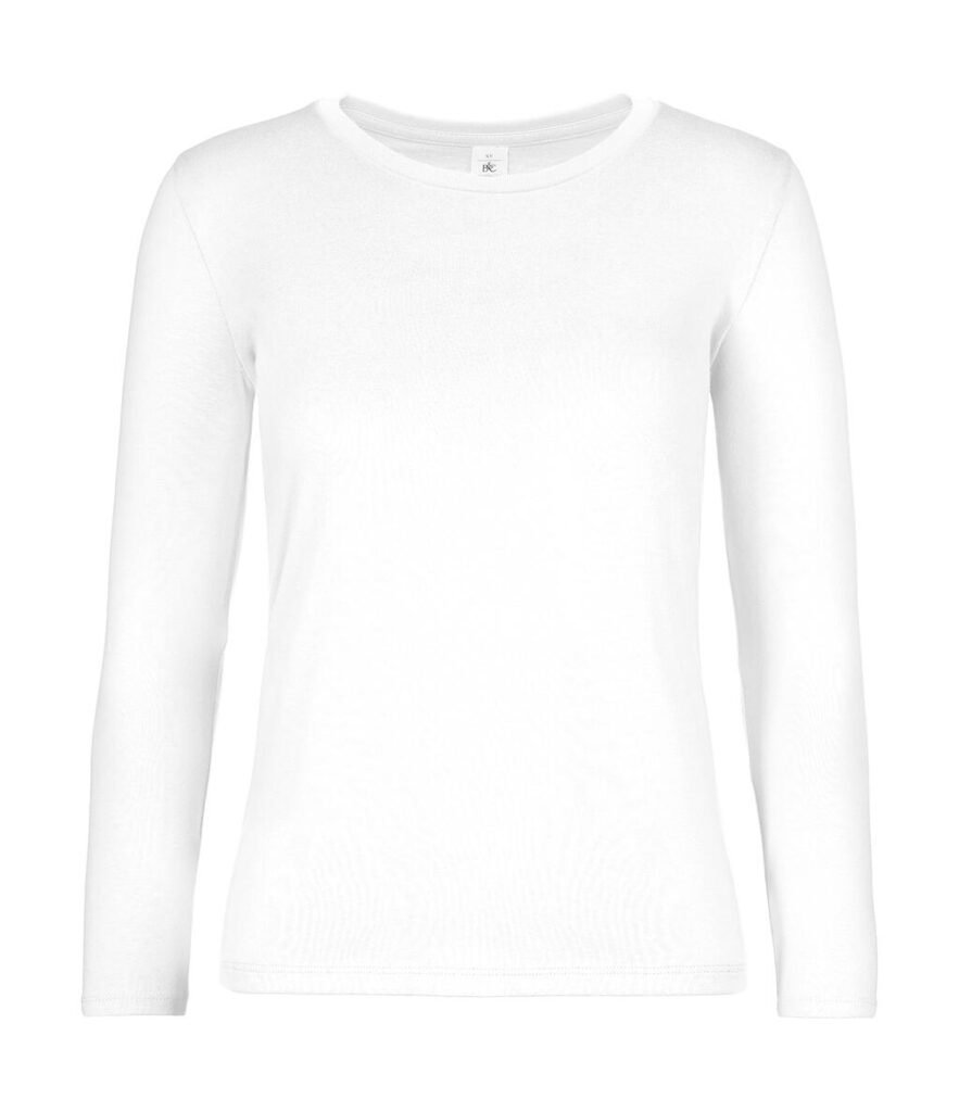 T-shirt manches longues B&C E190 LSL blanc