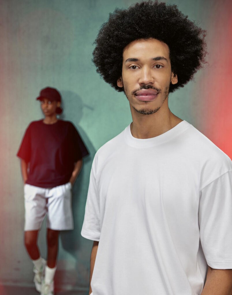 T-shirt oversize B&C E220 Oversized blanc