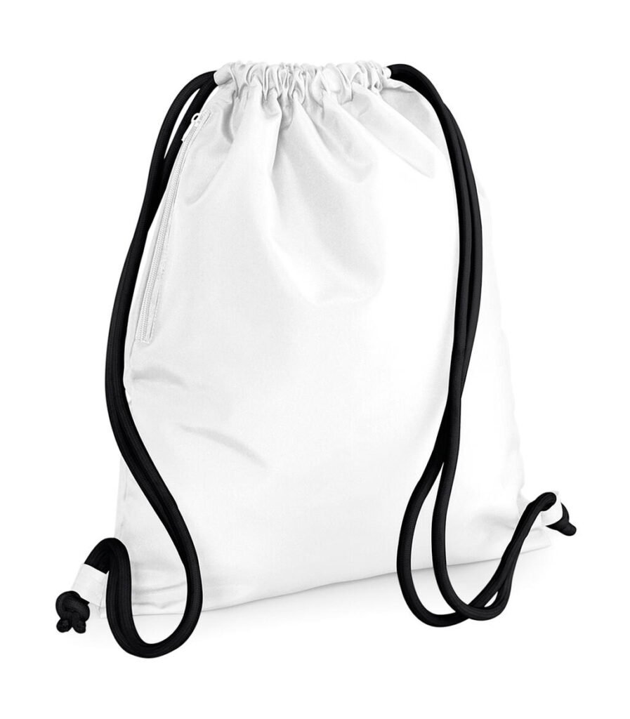 Sac à cordon Bagbase Icon Gymsac blanc / noir