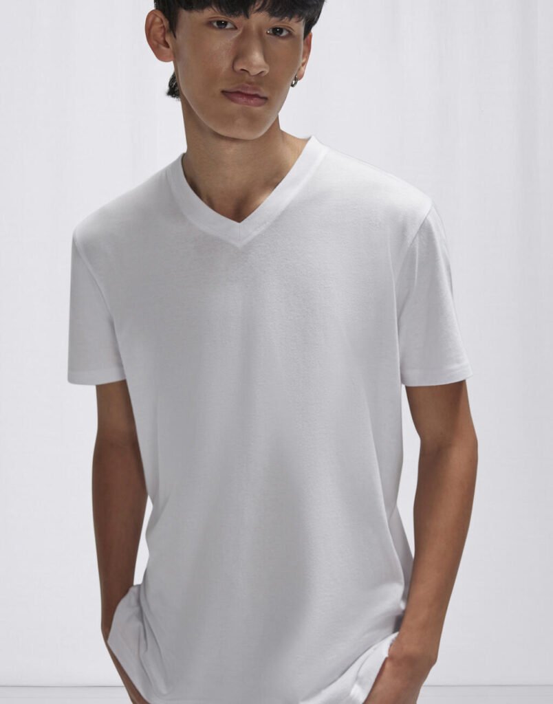 T-shirt B&C E150 V blanc