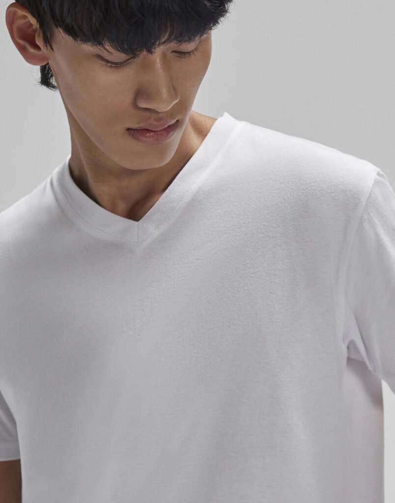 T-shirt B&C E150 V blanc