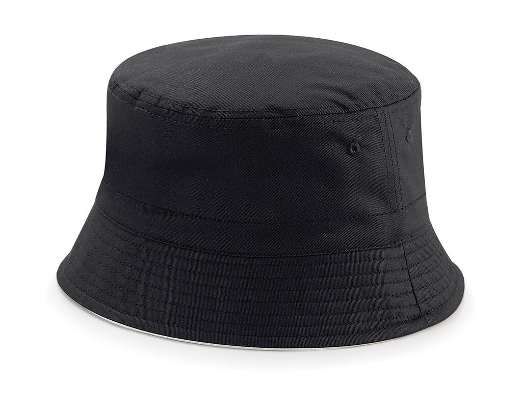 Bob Beechfield Reversible Bucket Hat noir / gris clair