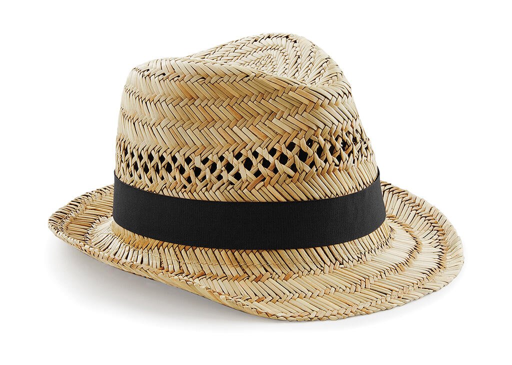 Beechfield Straw Summer Trilby naturel
