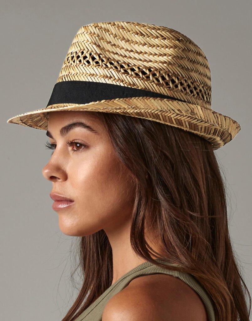Beechfield Straw Summer Trilby naturel