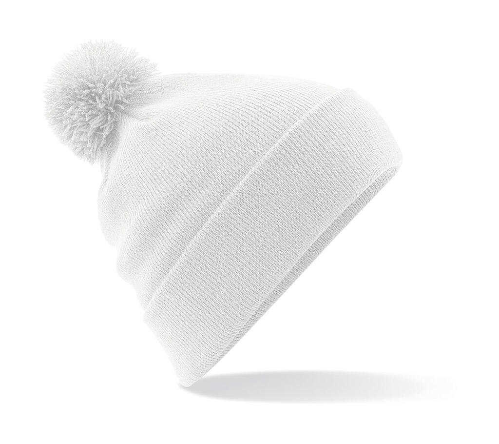 Bonnet Beechfield Original Pom Pom blanc