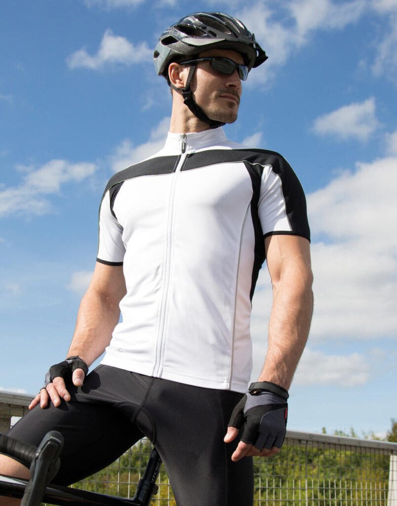 Spiro Bike Full Zip Top blanc / noir