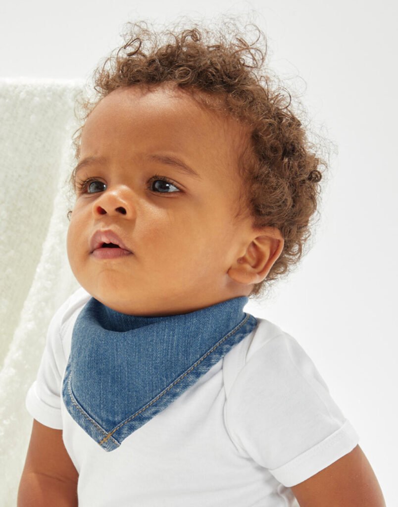 Babybugz Rocks Denim Bandana Bib denim blue