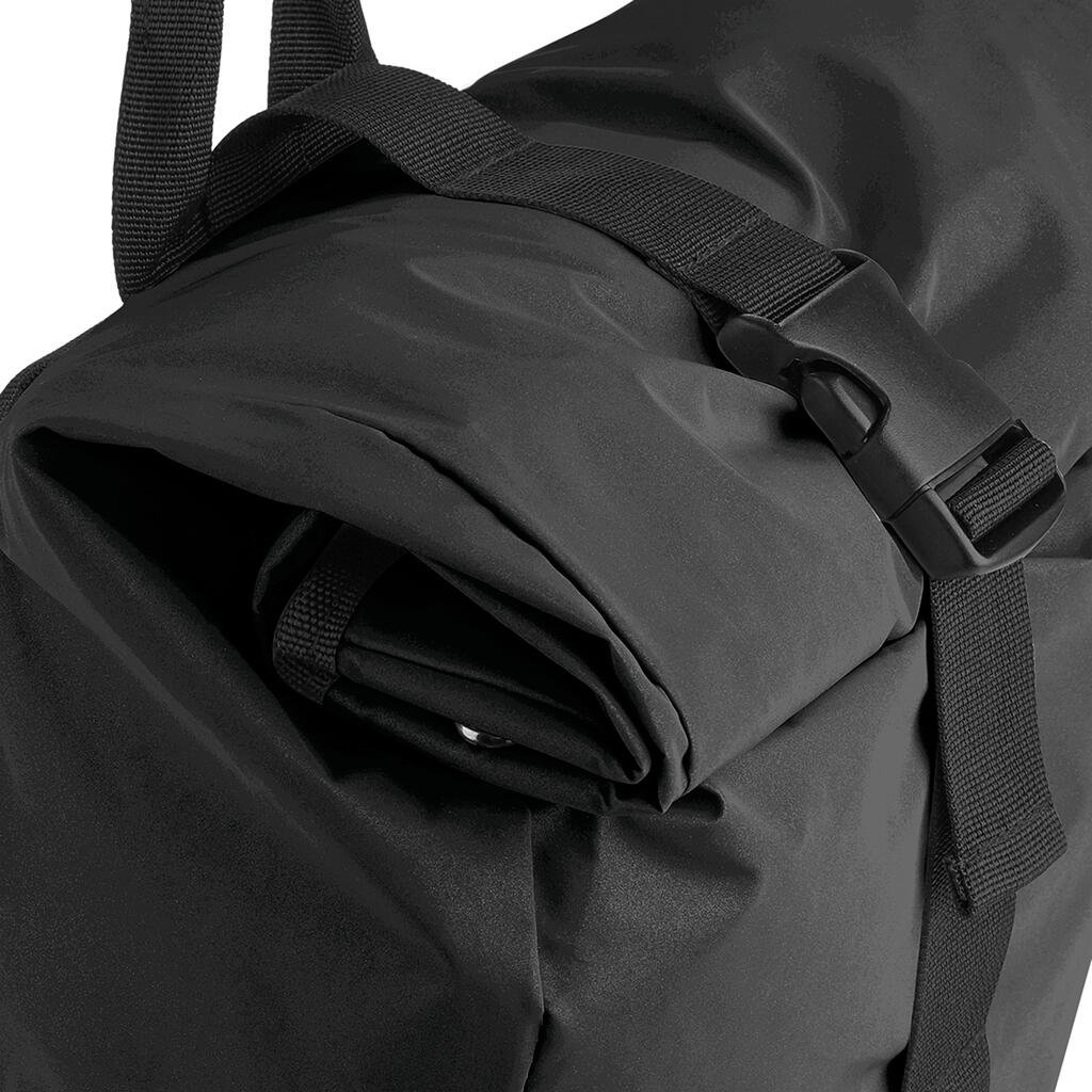 Vêtement haute visibilité Bagbase Reflective Roll-Top Backpack black reflective