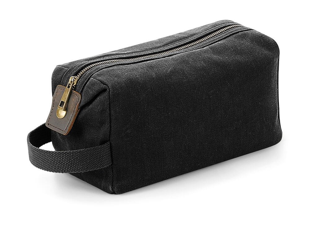 Pochette Quadra Heritage Waxed Canvas Wash noir