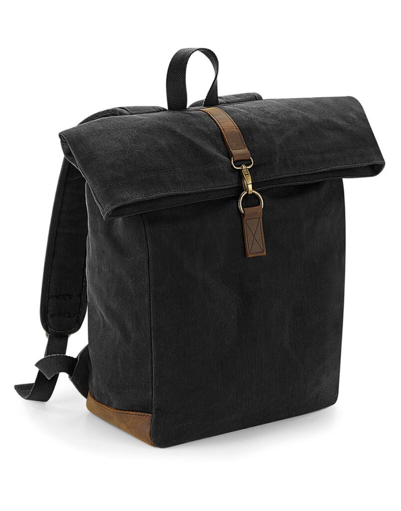 Sac à dos Quadra Heritage Waxed Canvas Backpack noir