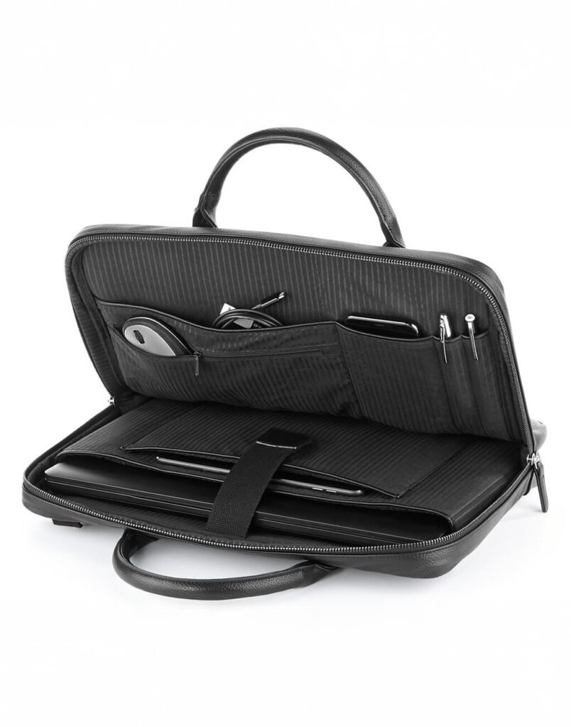 Sac Quadra NuHide™ Slimline Laptop Brief noir