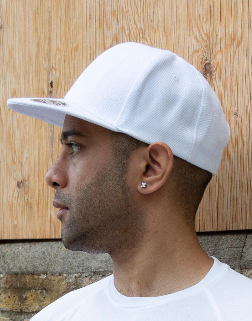 Result Headwear Bronx Original Flat Peak Snap Back blanc