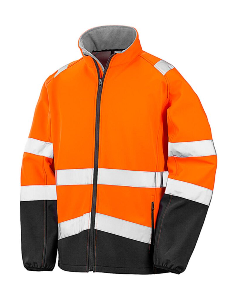 Veste Result Safe-Guard Printable Safety Softshell orange fluo / noir
