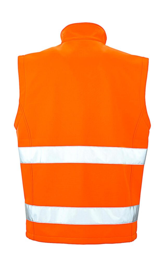 Veste Result Safe-Guard Printable Safety Softshell Gilet orange fluo / noir