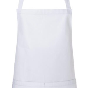 Karlowsky Short Bib Apron Basic Buckle Pocket blanc