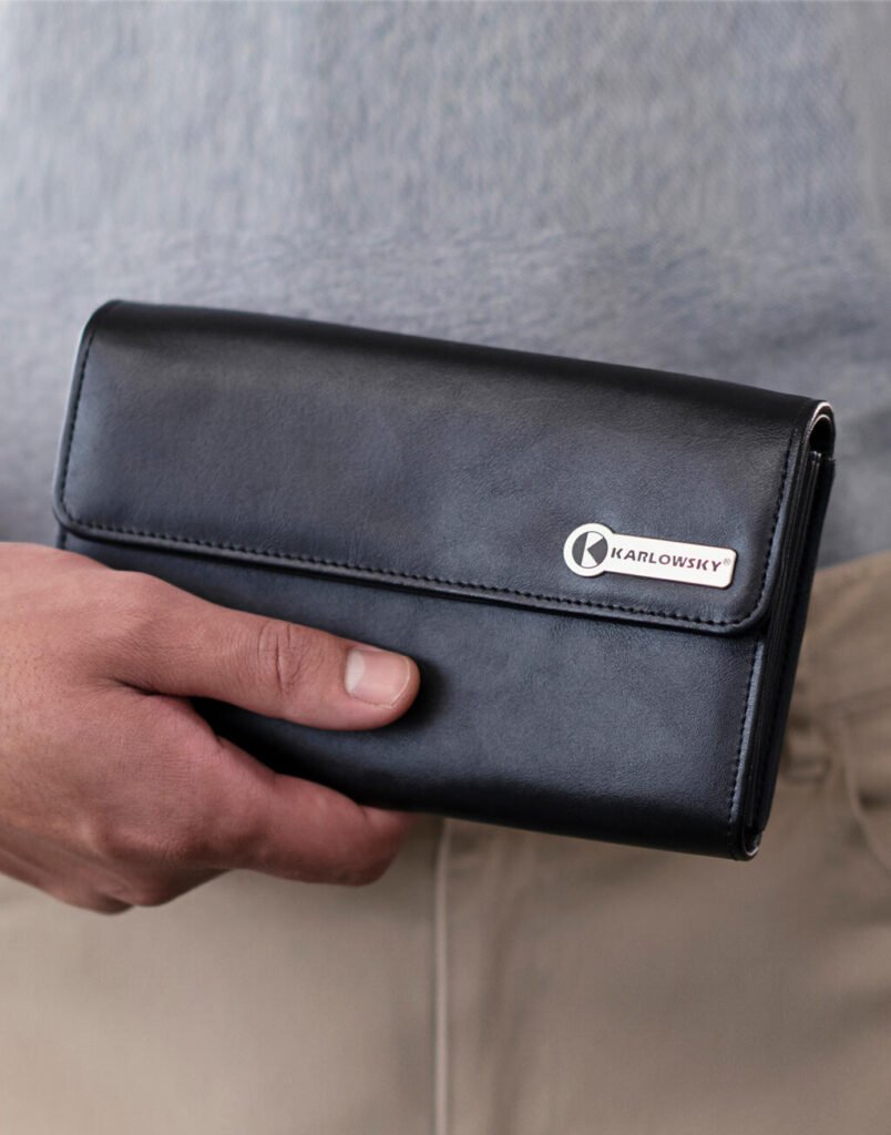 Karlowsky Waiter's Wallet Press Stud noir
