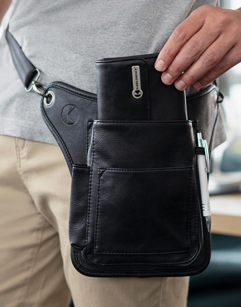 Karlowsky Waiter's Wallet Press Stud noir