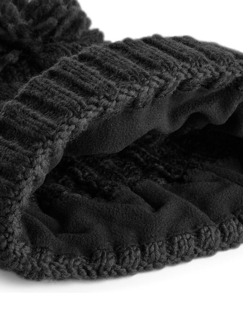 Bonnet Beechfield Cable Knit Melange noir