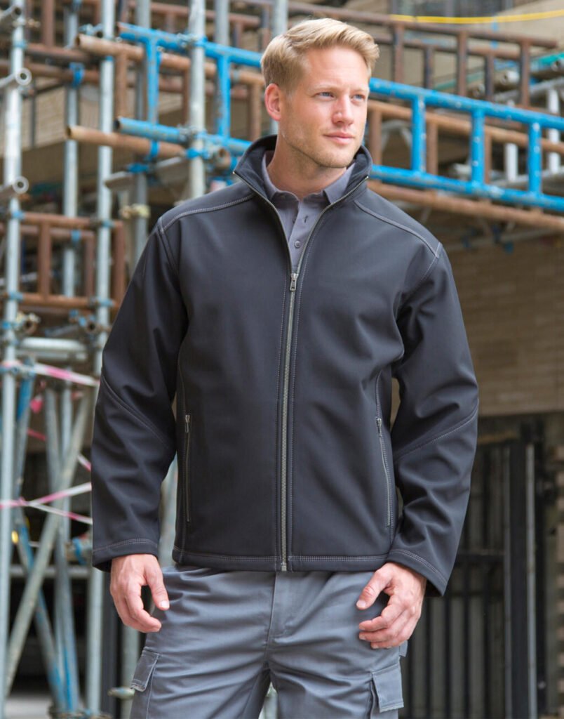 Veste Result Work-Guard Treble Stitch Softshell noir