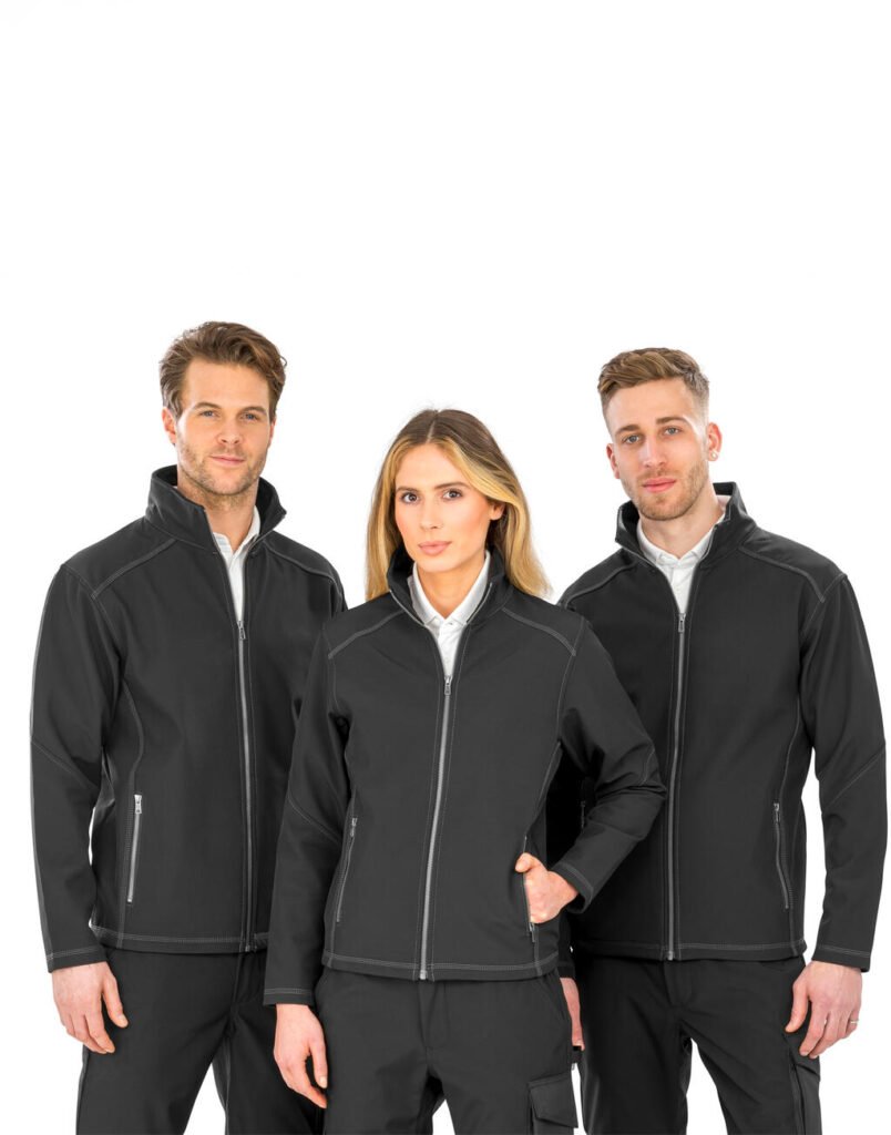 Veste Result Work-Guard Treble Stitch Softshell noir