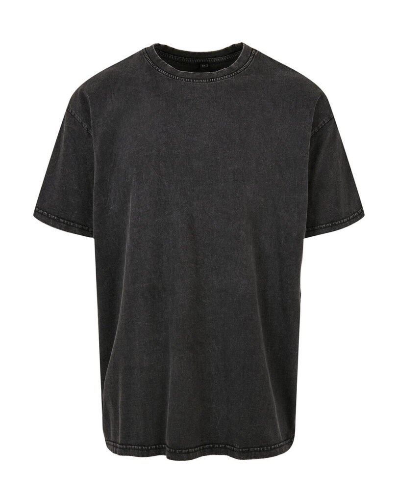 T-shirt Build Your Brand Acid Washed Heavy Oversize noir