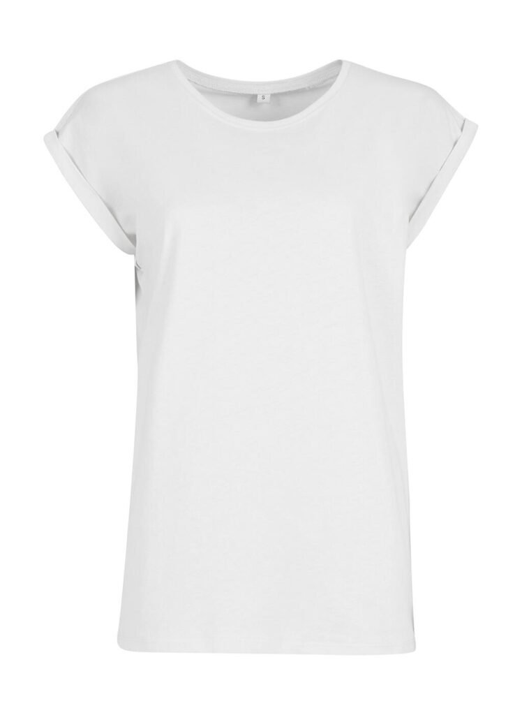T-shirt Build Your Brand Extended Shoulder blanc