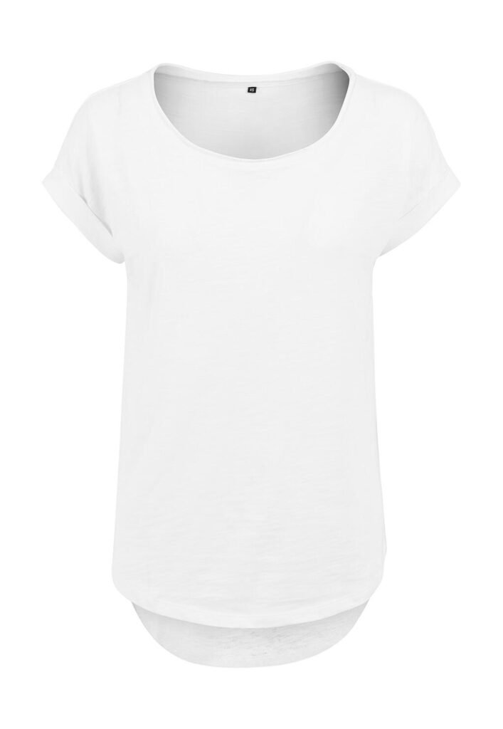 T-shirt Build Your Brand Long Slub blanc