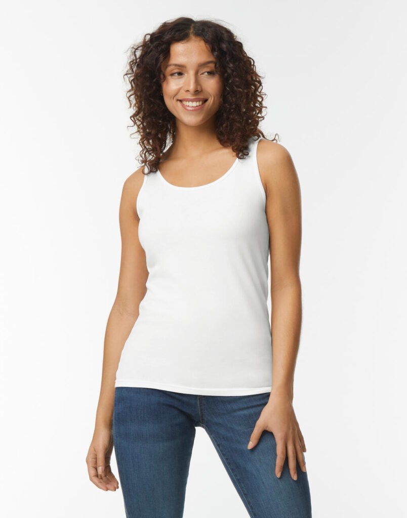 T-shirt Gildan Softstyle Tank blanc