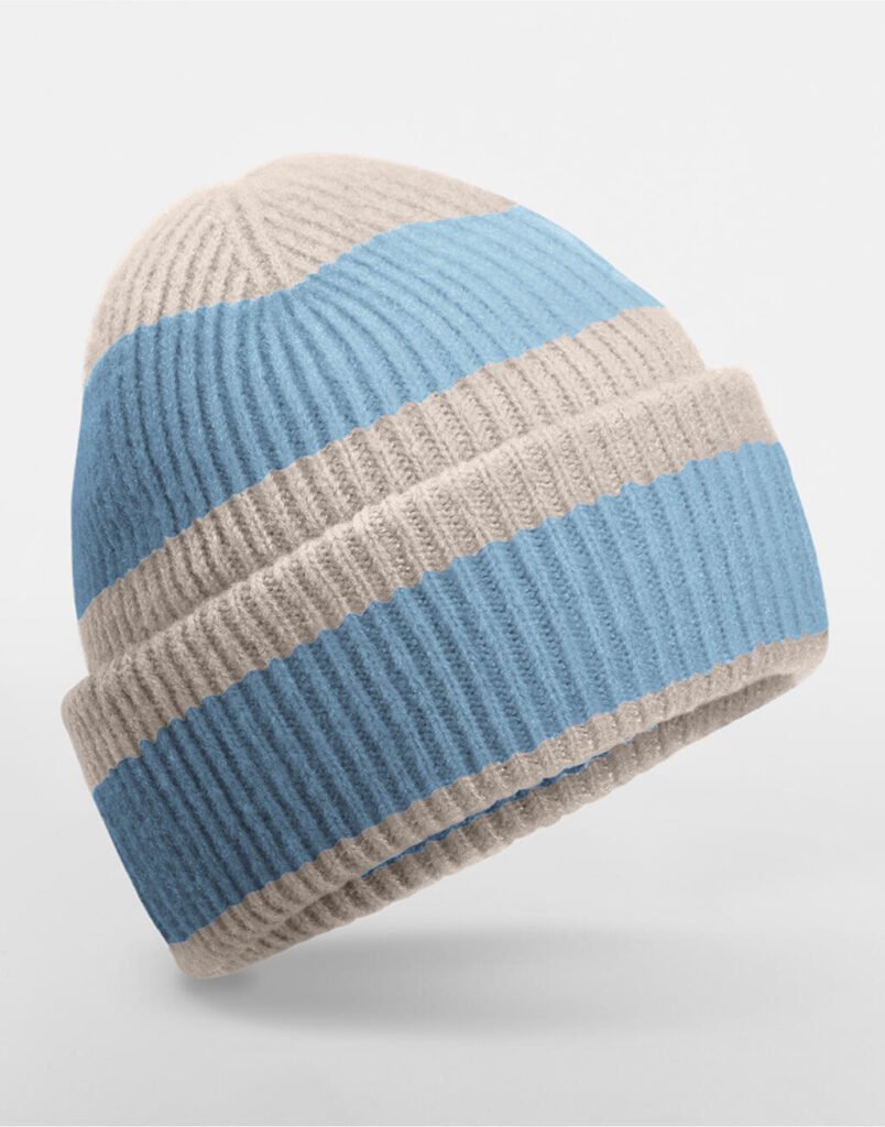 Casquette Beechfield Colour Block natural stone / dusty blue