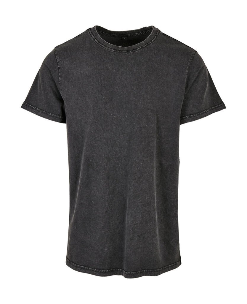 T-shirt Build Your Brand Acid Washed Round Neck noir