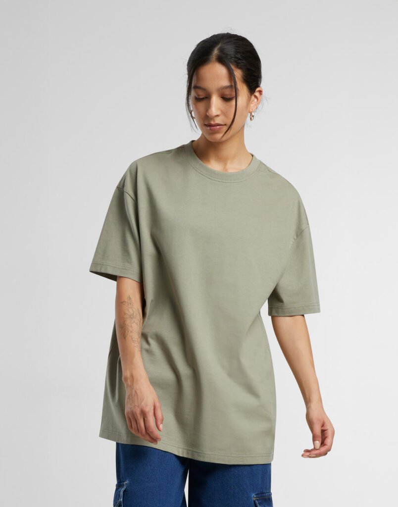 T-shirt oversize Build Your Brand Oversized Boyfriend olive pâle