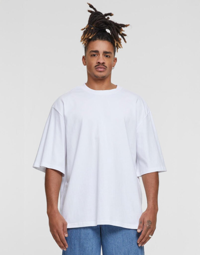 T-shirt oversize Build Your Brand Oversized Sleeve blanc