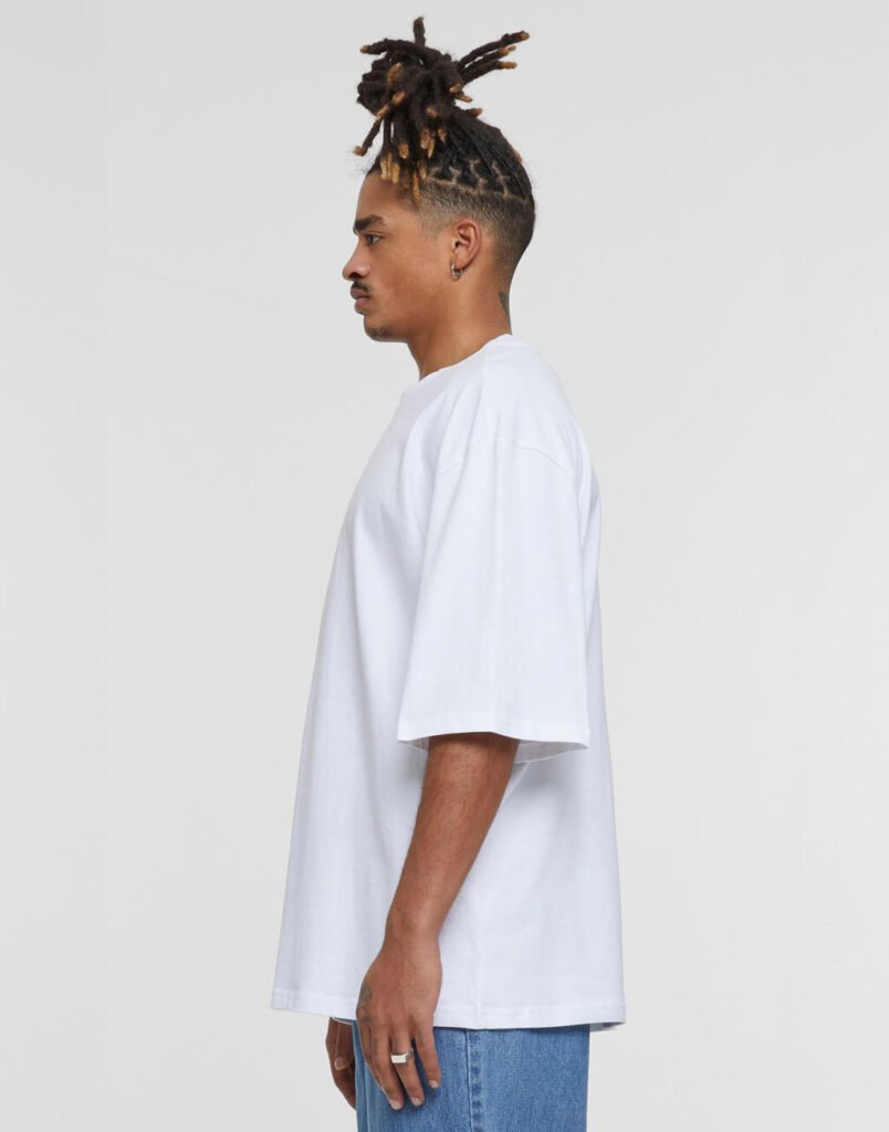 T-shirt oversize Build Your Brand Oversized Sleeve blanc