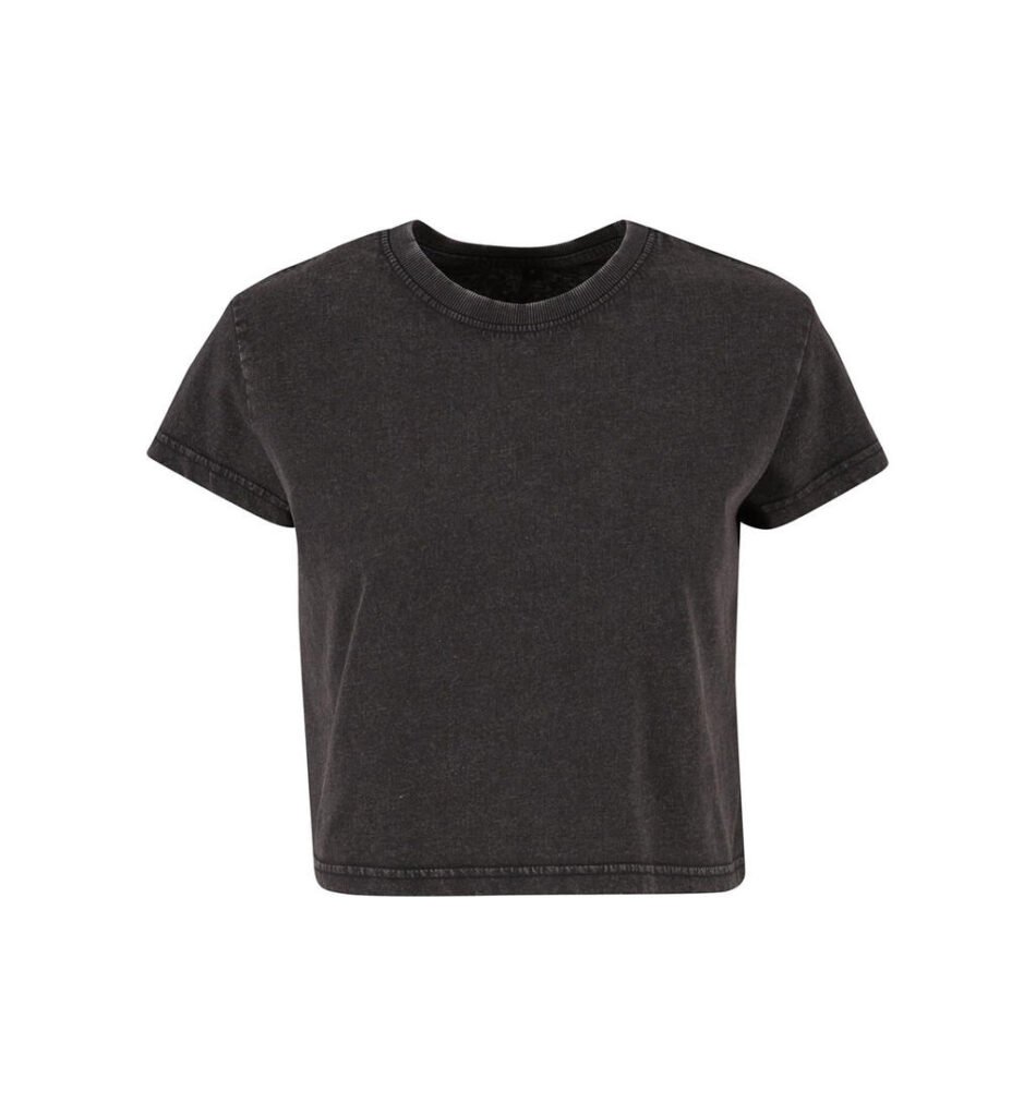T-shirt Build Your Brand Vintage Cropped noir